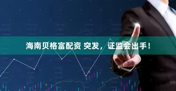海南贝格富配资 突发，证监会出手！