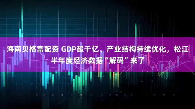 海南贝格富配资 GDP超千亿、产业结构持续优化，松江半年度经济数据“解码”来了
