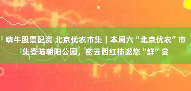 嗨牛股票配资 北京优农市集｜本周六“北京优农”市集登陆朝阳公园，密云西红柿邀您“鲜”尝